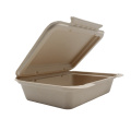 Zuckerrohr-Bagasse-Muschelschalen-Lebensmittelbehälter 1-Fach-Lunchbox mit Deckel